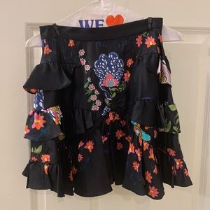 Cynthia Rowley Navy floral skirt size 2